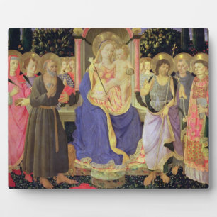 Madonna und Kind mit Heiligen (altarpiec Fotoplatte
