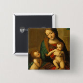 Madonna und Kind mit Heiligen Button (Vorne & Hinten)