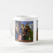 Madonna und Kind mit Heiligen Kaffeetasse (Vorderseite Links)