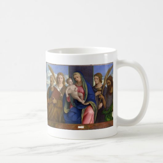 Madonna und Kind mit Heiligen Kaffeetasse (Rechts)
