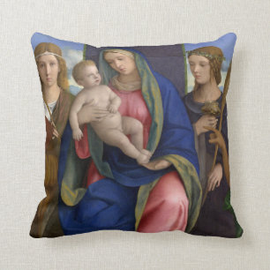 Madonna und Kind mit Heiligen Kissen