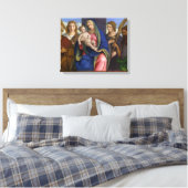 Madonna und Kind mit Heiligen Leinwanddruck (Insitu (Schlafzimmer))
