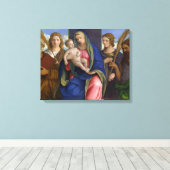 Madonna und Kind mit Heiligen Leinwanddruck (Insitu (Holzboden))