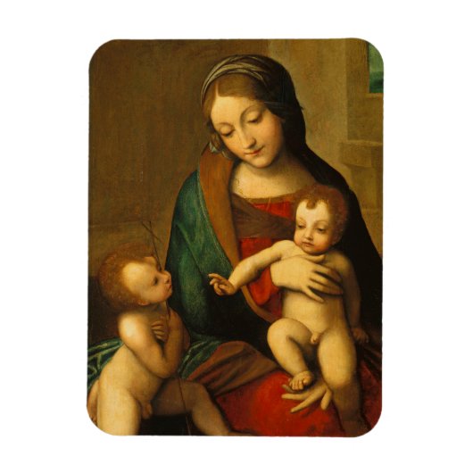 Madonna und Kind mit Heiligen Magnet (Vertikal)