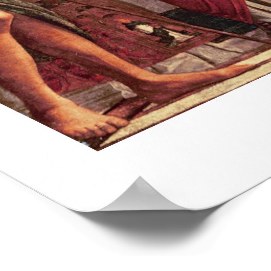 Madonna und Kind mit Heiligen Poster (Ecke)