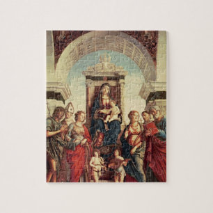 Madonna und Kind mit Heiligen Puzzle