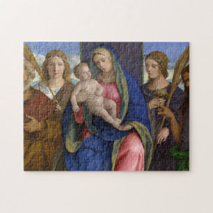 Madonna und Kind mit Heiligen Puzzle