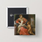 Madonna und Kind mit Johannes der Baptist Button (Vorne & Hinten)