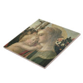 Madonna und Kind mit Johannes der Baptist, detai Fliese (Seite)