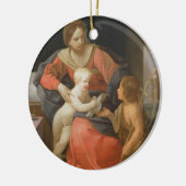 Madonna und Kind mit Johannes der Baptist Keramik Ornament (Links)