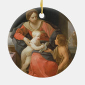 Madonna und Kind mit Johannes der Baptist Keramik Ornament (Hinten)