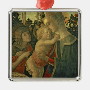 Madonna und Kind mit Johannes der Baptist (Öl O Ornament Aus Metall