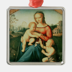 Madonna und Kind mit Johannes der Baptist Ornament Aus Metall