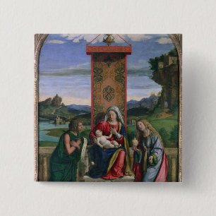 Madonna und Kind mit Johannes der Baptist und MA Button