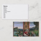 Madonna und Kind mit Johannes der Baptist und MA Visitenkarte (Vorne/Hinten)