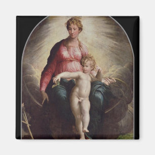 Madonna und Kind mit Johannes und St Jerome, 15 Magnet