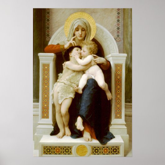 Madonna und Kind mit John the Baptist Poster (Vorne)