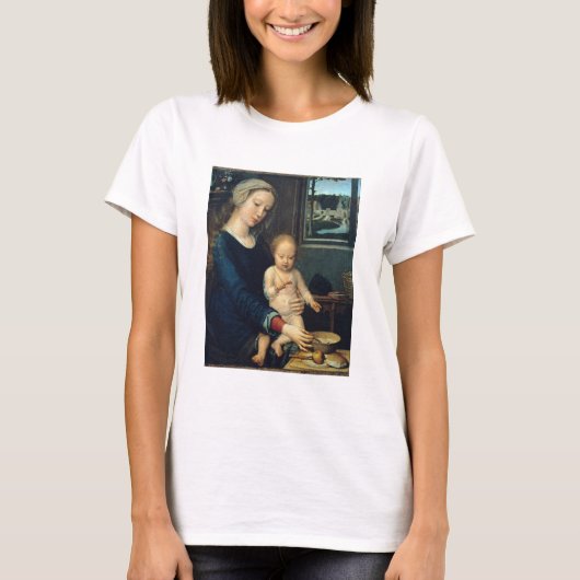 Madonna und Kind mit Milchsuppe - Gerard David - T-Shirt (Vorderseite)