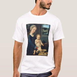 Madonna und Kind mit Milchsuppe - Gerard David - T-Shirt