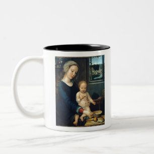 Madonna und Kind mit Milchsuppe - Gerard David - Zweifarbige Tasse