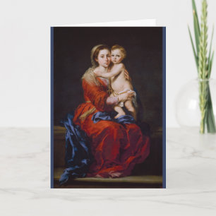 Madonna und Kind mit Rosary ... Weihnachtskarte Karte