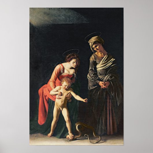 Madonna und Kind mit Schlange, 1605 Poster (Vorne)