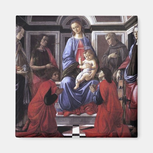 Madonna und Kind mit sechs Heiligen - Botticelli - Magnet (Vorne)