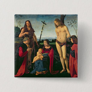 Madonna und Kind mit SS. Johannes der Täufer und Button
