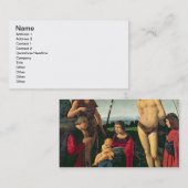 Madonna und Kind mit SS. Johannes der Täufer und Visitenkarte (Vorne/Hinten)