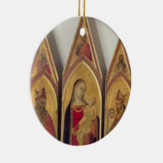 Madonna und Kind mit SS. Nicholas und Proculus, Keramik Ornament (Rechts)