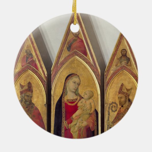 Madonna und Kind mit SS. Nicholas und Proculus, Keramik Ornament (Hinten)