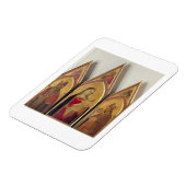 Madonna und Kind mit SS. Nicholas und Proculus, Magnet (Linke Seite)