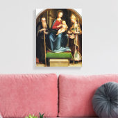 Madonna und Kind mit St. Anthony Abbot und St. N Leinwanddruck (Insitu (Wohnzimmer))