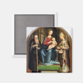 Madonna und Kind mit St. Anthony Abbot und St. N Magnet (Vorderseite/Rückseite)