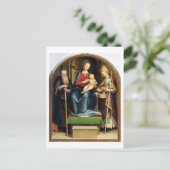 Madonna und Kind mit St. Anthony Abbot und St. N Postkarte (Stehend Vorderseite)