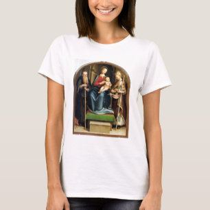 Madonna und Kind mit St. Anthony Abbot und St. N T-Shirt