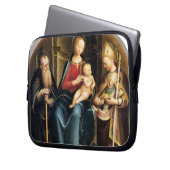 Madonna und Kind mit St- Anthonyabt und St. N Laptopschutzhülle (Vorderseite Links)