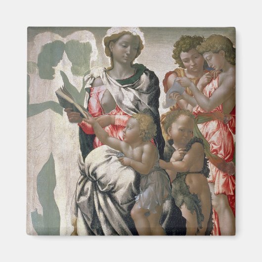 Madonna und Kind mit St. John, c.1495 Magnet (Vorne)