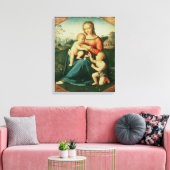 Madonna und Kind mit St. John the Baptist Leinwanddruck (Insitu (Wohnzimmer))