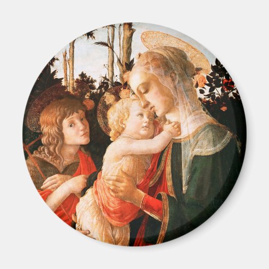 Madonna und Kind mit St. John the Baptist Magnet (Vorne)