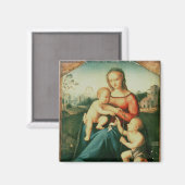 Madonna und Kind mit St. John the Baptist Magnet (Vorderseite/Rückseite)