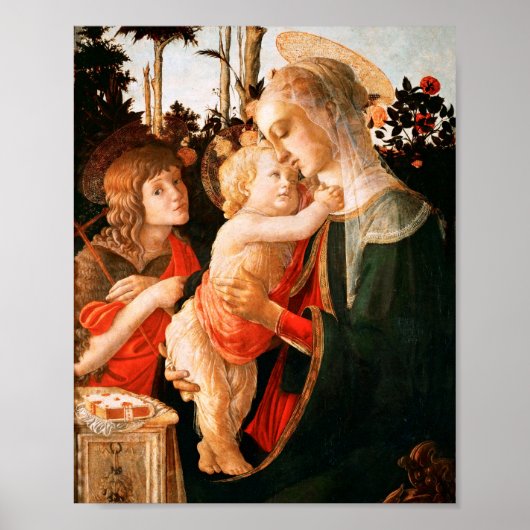 Madonna und Kind mit St. John the Baptist Poster (Vorne)