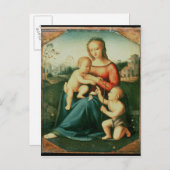 Madonna und Kind mit St. John the Baptist Postkarte (Vorne/Hinten)