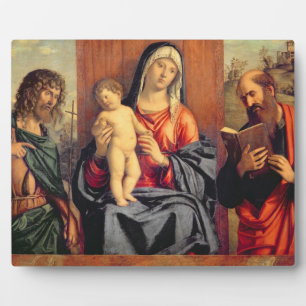 Madonna und Kind mit St. John the Baptist und St. Fotoplatte