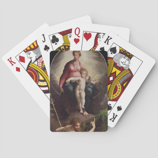 Madonna und Kind mit St. John und St. Jerome, 15 Spielkarten (Rückseite)