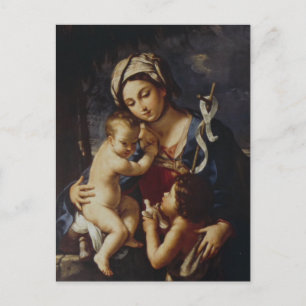 Madonna und Kind mit St. John von Sirani Postkarte