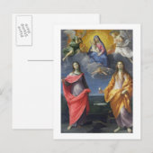 Madonna und Kind mit St. Lucy und Mary Magdalene Postkarte (Vorne/Hinten)