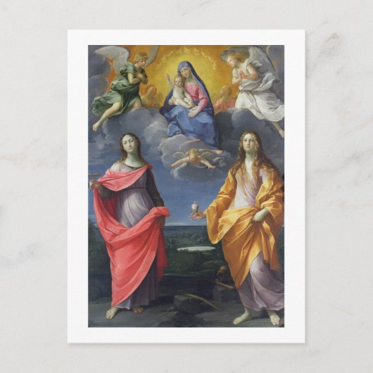 Madonna und Kind mit St. Lucy und Mary Magdalene Postkarte (Vorderseite)