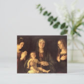 Madonna und Kind mit St. Mary Magdalene und St. Postkarte (Stehend Vorderseite)