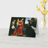 Madonna und Kind mit Sts Catherine und Dominic Karte (Gelbe Blume)